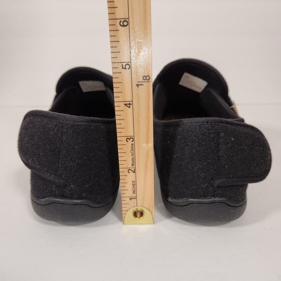 FOAMTREADS Physician L2 Comfort Slipper Womens 9M Black Wool Adjustable Diabetic - Picture 7 of 12